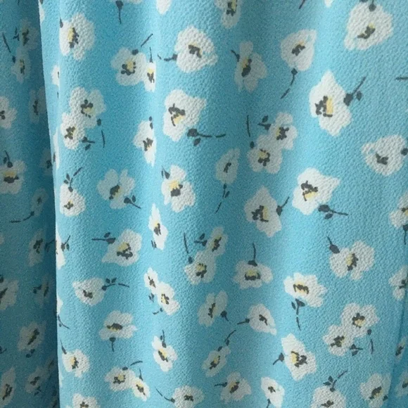 Francesca’s Blue Floral Off the Shoulder Maxi Dress - Picture 6 of 7